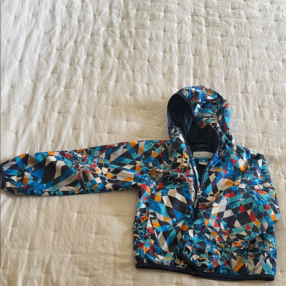 Columbia Multicolor Geometric Hooded Jacket